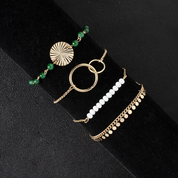 **VALENTINA* 4-Pc Geometric Beaded Bracelet Set - Picture 4 of 6